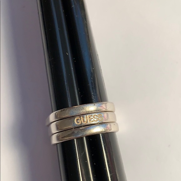 Sterling Silver Guess Rings (3 piece) - Picture 3 of 6